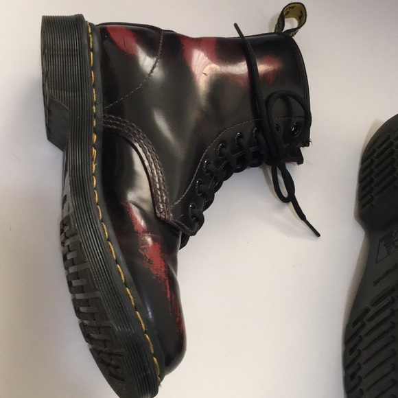 DR Martens Cherry Lace Red Docs 1460 Boots Size 38 - Picture 14 of 16